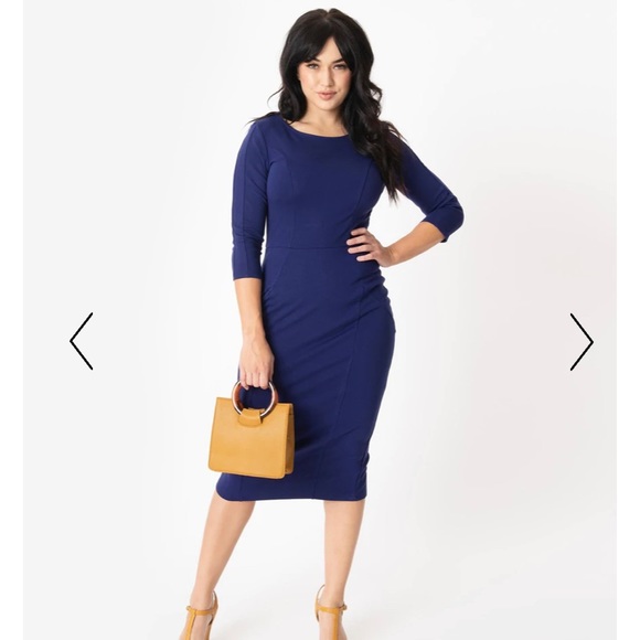 Unique Vintage Dresses & Skirts - Vintage-style knee length pencil dress